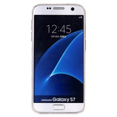 Samsung Galaxy S7 (G930) „Marble“ (TPU) твердый силиконовый чехол - чёрный | Vacins.lv