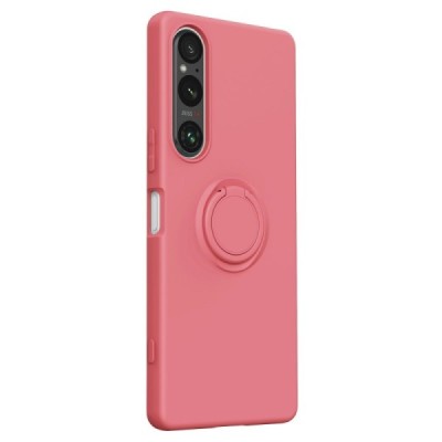 Твердый силиконовый чехол „Ring“ Kickstand (TPU) для Sony Xperia 1 V, красного цвета | Vacins.lv