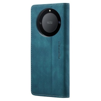 Huawei Honor Magic 5 Lite (Honor X40, Honor X9a) CaseMe Retro solīds atvēramais ādas zaļš maciņš - maks | Vacins.lv