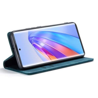 Huawei Honor Magic 5 Lite (Honor X40, Honor X9a) CaseMe Retro solīds atvēramais ādas zaļš maciņš - maks | Vacins.lv