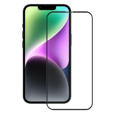 Apple iPhone 15 „Mocolo“ 3D 9H Tempered Glass усиленная защита, черное защитное стекло с полным покрытием толщиной 0,26 мм | Vac
