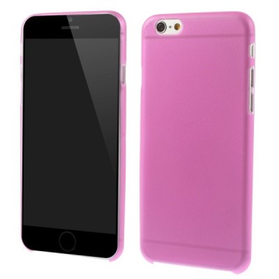 Ploniausias pasaulyje plastikinis skaidrus Apple iPhone 6 (6s) rožinis dėklas - nugarėlė / Priedai.lt