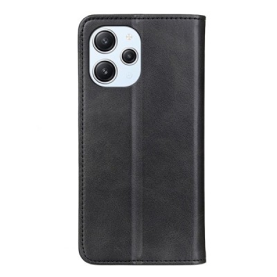 Xiaomi Redmi 12 4G „Split“ чёрный кожаный чехол-книжка | Vacins.lv