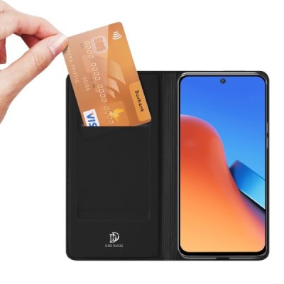 Xiaomi Redmi 12 4G (Redmi 12 5G) „Dux Ducis“ Skin sērijas melns ādas atvērams maciņš | Vacins.lv