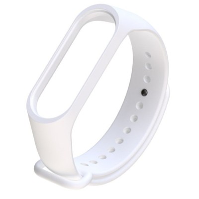 Viedā pulksteņa Xiaomi Mi Band 4 cietā silikona (TPU) siksniņa - balts | Vacins.lv