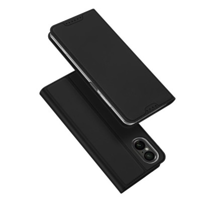 „Dux Ducis“ Skin serijos Sony Xperia 5 V черный кожаный чехол-книжка | Vacins.lv