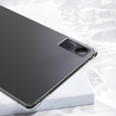 Xiaomi Redmi Pad SE 11" усиленная защита, прозрачный чехол из твердого силикона и TPU - задняя часть | Vacins.lv