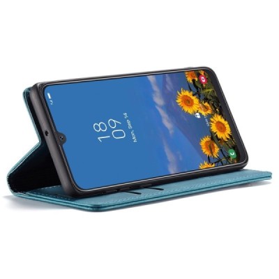 Samsung Galaxy A40 (A405F) CaseMe Retro solīds atvēramais ādas zaļš maciņš - maks | Vacins.lv