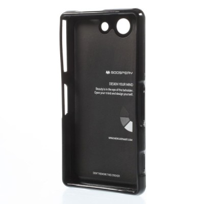Sony Xperia Z3 Compact juodas Mercury kieto silikono (TPU) dėklas / Priedai.lt