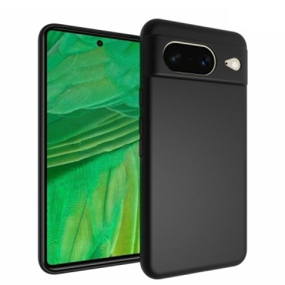 Твердый силиконовый чехол (TPU) для Google Pixel 8 - чёрный | Vacins.lv