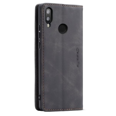 Huawei P20 Lite (Nova 3e) CaseMe Retro открываемый чёрный кожаный чехол – книжка | Vacins.lv