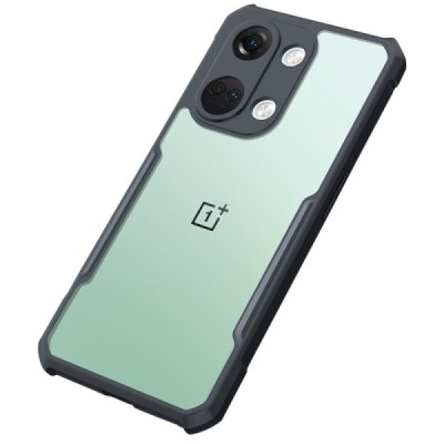 OnePlus Nord 3 „XUNDD“ Прозрачный твердый силиконовый чехол TPU и акрила с черной окантовкой | Vacins.lv