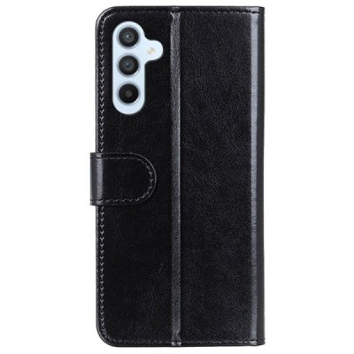 Samsung Galaxy S23 FE (Fan Edition) открываемый черный кожаный чехол - книжка | Vacins.lv