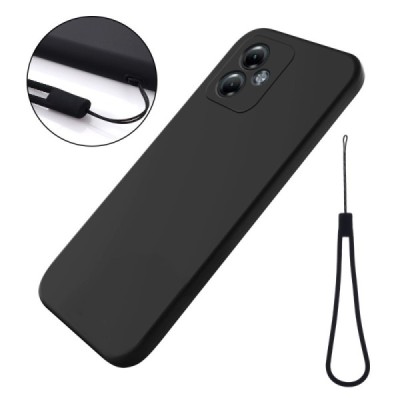 Motorola Moto G14 Shell cieta silikona (TPU) apvalks - melns | vacins.lv