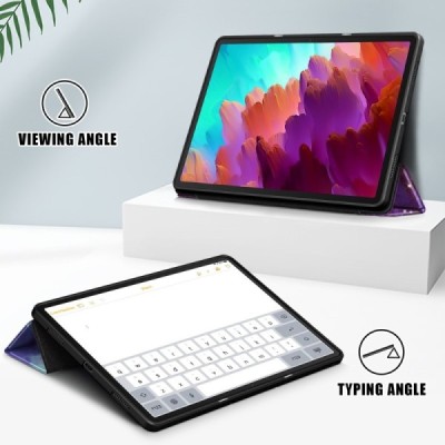 Lenovo Tab P12 12.7" „Cosmo“ цветной кожаный чехол-книжка (складной) | Vacins.lv