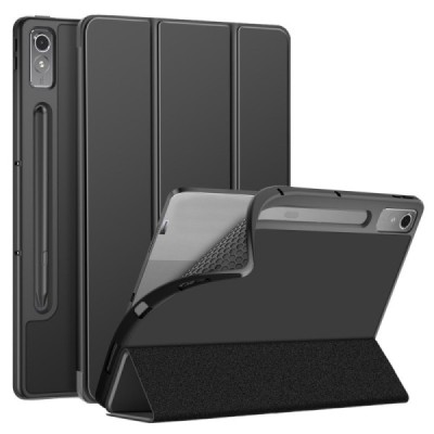 Lenovo Tab P12 12.7" solīds atvēramais melns maciņš - vāciņš | Vacins.lv