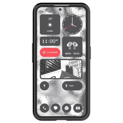 Nothing Phone 2 „Kickstand“ pastiprinātas aizsardzības melns apvalks | Vacins.lv