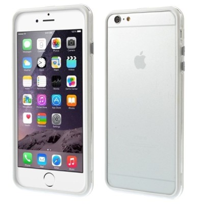Apple iPhone 6 Plus (6s Plus) skaidrus permatomas rėmelis (kraštų apvadas, bamperis) - baltas / Priedai.lt