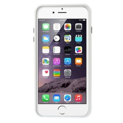 Apple iPhone 6 Plus (6s Plus) dzidrs, caurspīdīgs rāmis (sānu apmale, bamperis) - balts / Vacins.lv