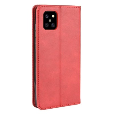 Samsung Galaxy Note10 Lite (N770F) Vintage красный кожаный чехол-книжка с магнитом | Vacins.lv