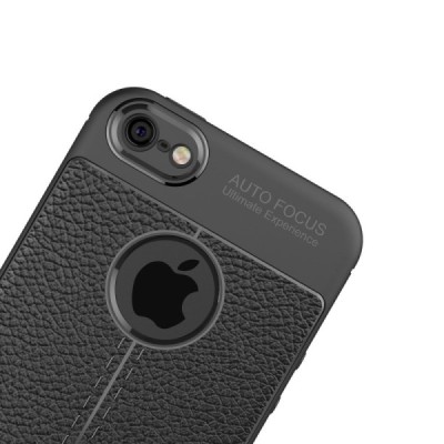 Apple iPhone SE 2016 (iPhone 5, iPhone 5S) FOCUS cieta silikona (TPU) melns apvalks | vacins.lv