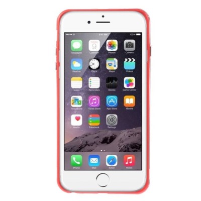 Apple iPhone 6 Plus (6s Plus) dzidrs, caurspīdīgs rāmis (sānu apmale, bamperis) - sarkans / Vacins.lv