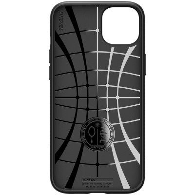 „Spigen“ Liquid Air Apple iPhone 15 чёрный твердый силиконовый чехол | Vacins.lv