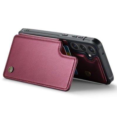 Samsung Galaxy S23 FE (Fan Edition) „CaseMe“ Wallet бордовый чехол | Vacins.lv