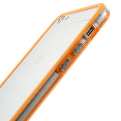 Apple iPhone 6 Plus (6s Plus) dzidrs, caurspīdīgs rāmis (sānu apmale, bamperis) - oranžs / Vacins.lv