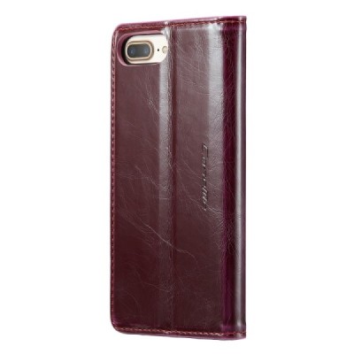 Apple iPhone 7 Plus „CaseMe“ Leather открываемый,бордового цвета, кожаный чехол – книжка | Vacins.lv