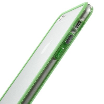 Apple iPhone 6 Plus (6s Plus) dzidrs, caurspīdīgs rāmis (sānu apmale, bamperis) - zaļš / Vacins.lv