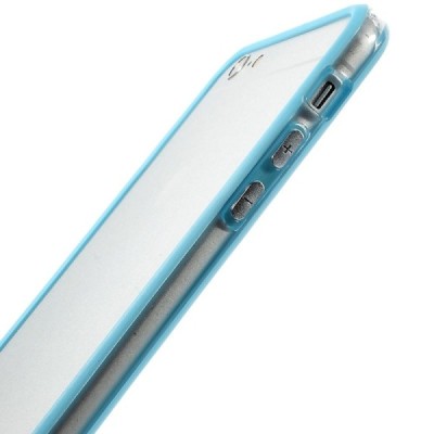 Apple iPhone 6 Plus (6s Plus) dzidrs, caurspīdīgs rāmis (sānu apmale, bamperis) - gaiši zils / Vacins.lv