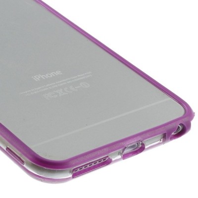 Apple iPhone 6 Plus (6s Plus) skaidrus permatomas rėmelis (kraštų apvadas, bamperis) - violetinis / Priedai.lt