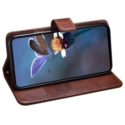 „IDEWEI“ Cat S75 коричневый кожаный чехол-книжка | Vacins.lv