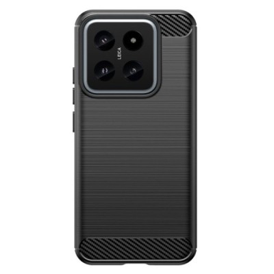 Xiaomi 14 „Carbon“ cieta silikona (TPU) melns apvalks | vacins.lv