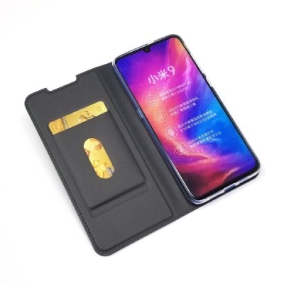 Xiaomi Mi 9 (Mi 9 Explorer) „Dux Ducis“ Skin sērijas pelēks ādas atvērams maciņš | Vacins.lv