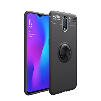 OnePlus 7 „FOCUS“ Kickstand (TPU) твердый силиконовый чехол - чёрный | Vacins.lv