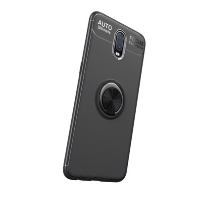 OnePlus 7 „FOCUS“ Kickstand (TPU) твердый силиконовый чехол - чёрный | Vacins.lv