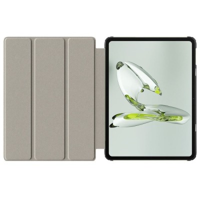 OnePlus Pad Go (Oppo Pad Air 2) открываемый серый кожаный чехол - книжка | Vacins.lv