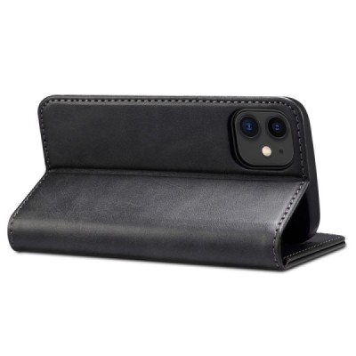 чёрный кожаный чехол книжка Suteni для Apple iPhone 12 Mini | Vacins.lv