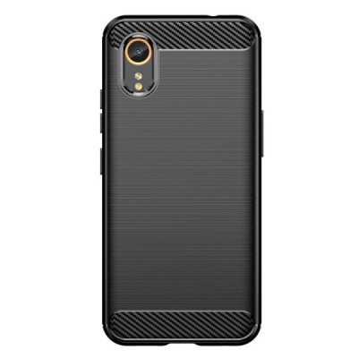 Samsung Galaxy Xcover 7 (G556B) „Carbon“ твердый силиконовый чехол (TPU) - черный | Vacins.lv
