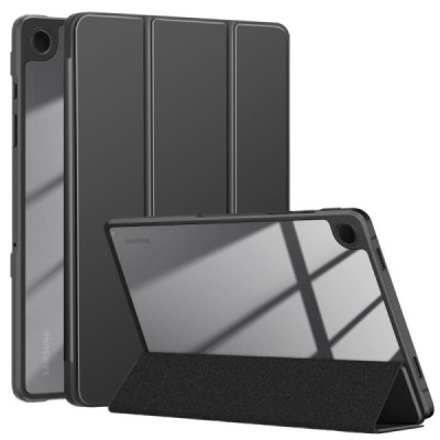 Samsung Galaxy Tab A9+ „Deluxe“ чёрный  кожаный чехол-книжка | Vacins.lv