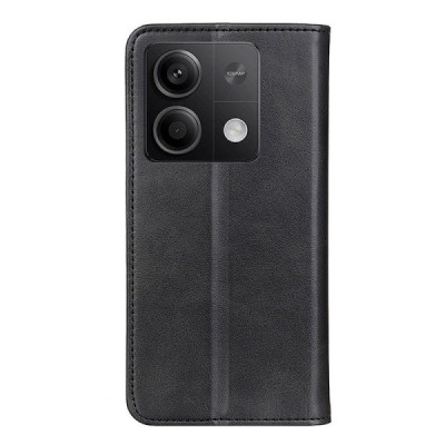Xiaomi Redmi Note 13 5G „Split“ чёрный кожаный чехол-книжка | Vacins.lv