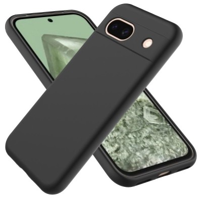 Google Pixel 8A Shell cieta silikona (TPU) apvalks - melns | vacins.lv