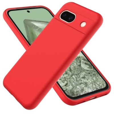 Google Pixel 8A Shell cieta silikona (TPU) apvalks - sarkans | vacins.lv