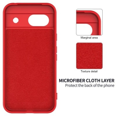 Google Pixel 8A Shell cieta silikona (TPU) apvalks - sarkans | vacins.lv