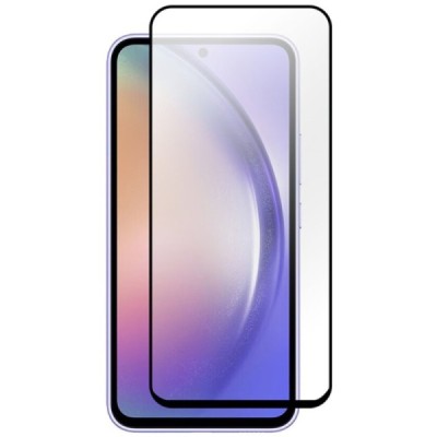 Samsung Galaxy A55 (A35) „Rurihai“ Tempered Glass melns ekrāna aizsargstikls 2.5D | Vacins.lv