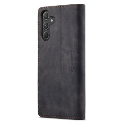 Samsung Galaxy A55 5G (SM-A556) CaseMe Retro открываемый, Чёрного цвета, кожаный чехол – книжка | Vacins.lv