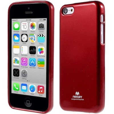 Apple iPhone 5C Mercury Color sarkans cieta silikona (TPU) apvalks / vacins.lv