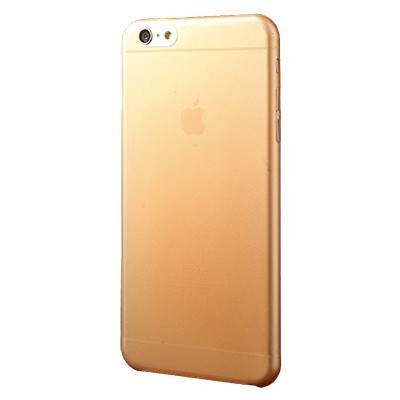 Ploniausias pasaulyje plastikinis skaidrus Apple iPhone 6 Plus (6s Plus) oranžinis dėklas - nugarėlė / Priedai.lt